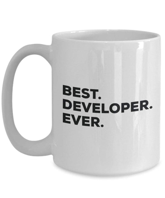 Best Entwickler Ever Tasse – Funny Coffee Cup – Thank You Anerkennung für Weihnachten Geburtstag Urlaub Einzigartiges Geschenk Ideen