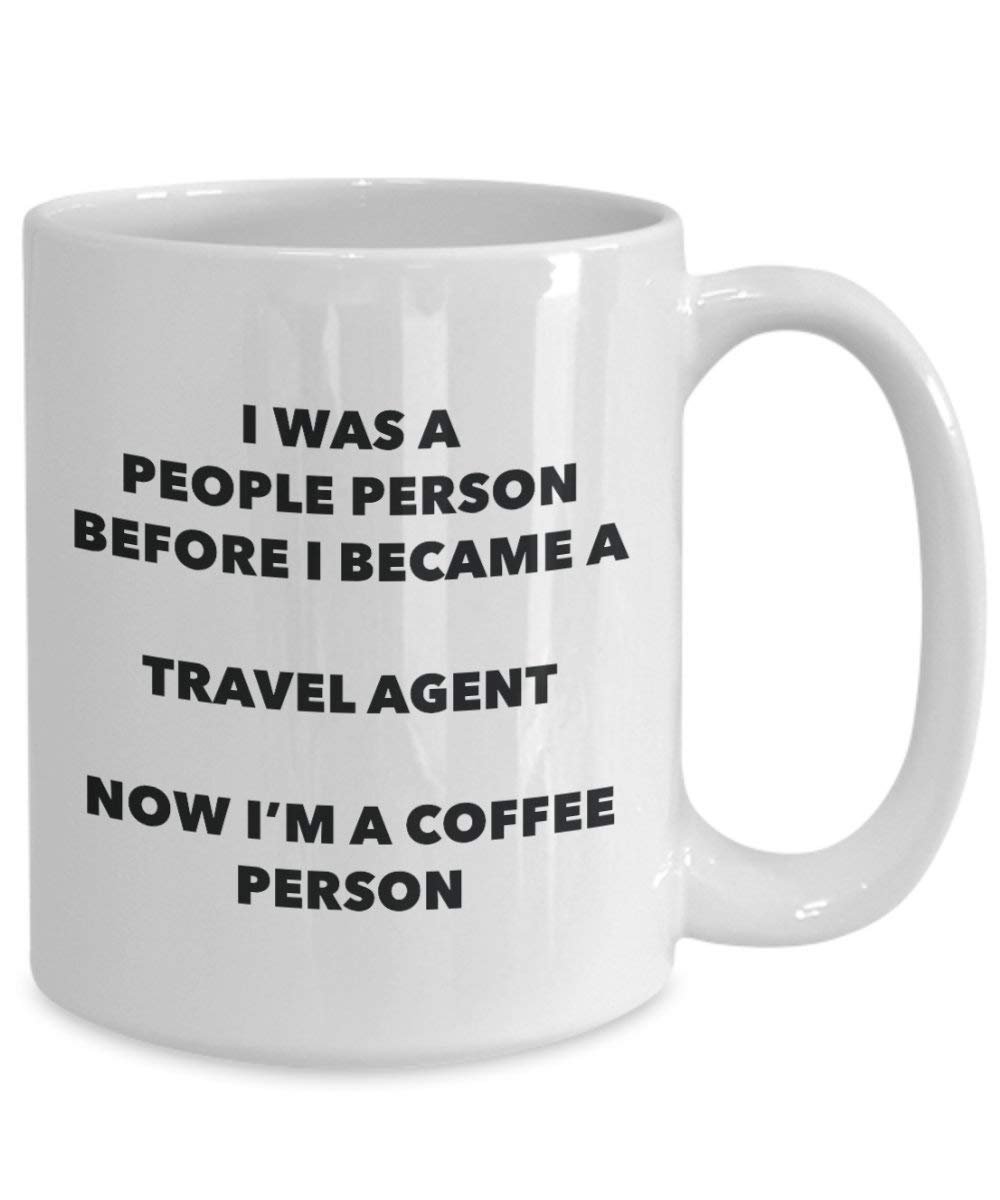 Travel Agent Café personne Mug – Funny Tasse à thé de cacao – Anniversaire de Noël amateur de café mignon Gag Gifts Idée 15oz blanc