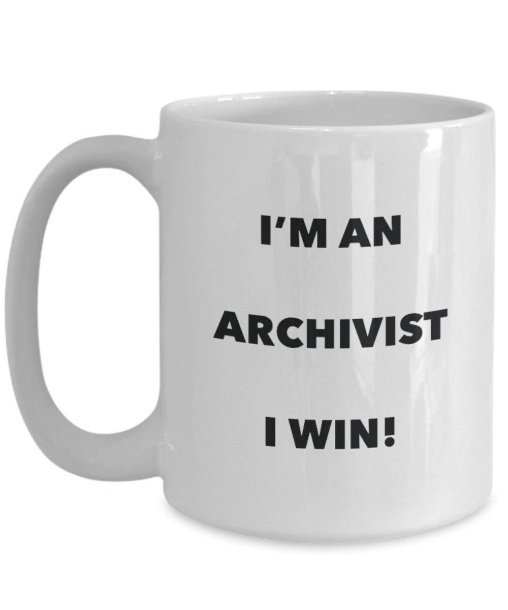 Archivist Mug - I'm an Archivist I win! - Funny Coffee Cup - Novelty Birthday Christmas Gag Gifts Idea