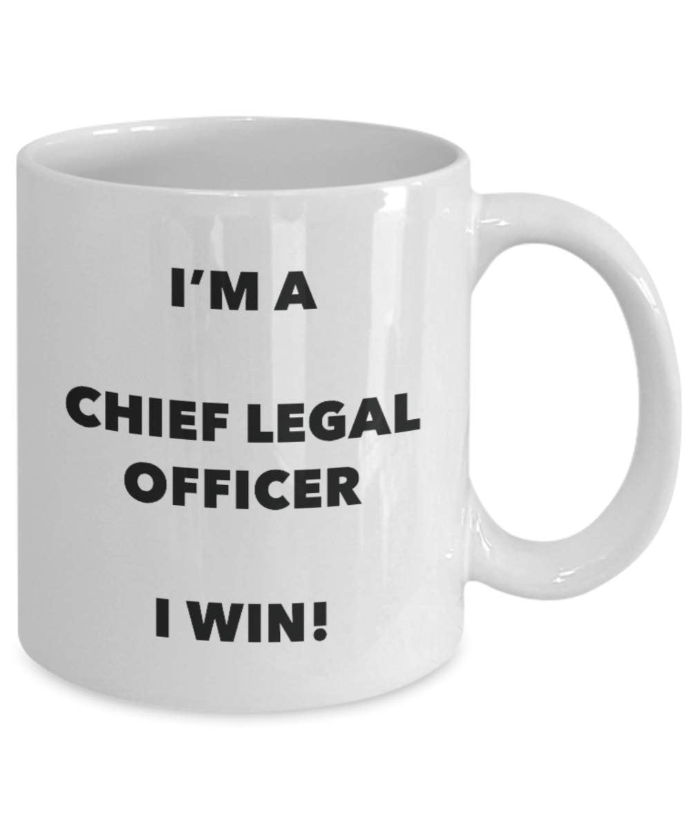 Tasse mit Aufschrift"I'm a Chief Legal Officer I win!" Lustige Kaffeetasse – Neuheit Geburtstag Weihnachten Gag Geschenk Idee