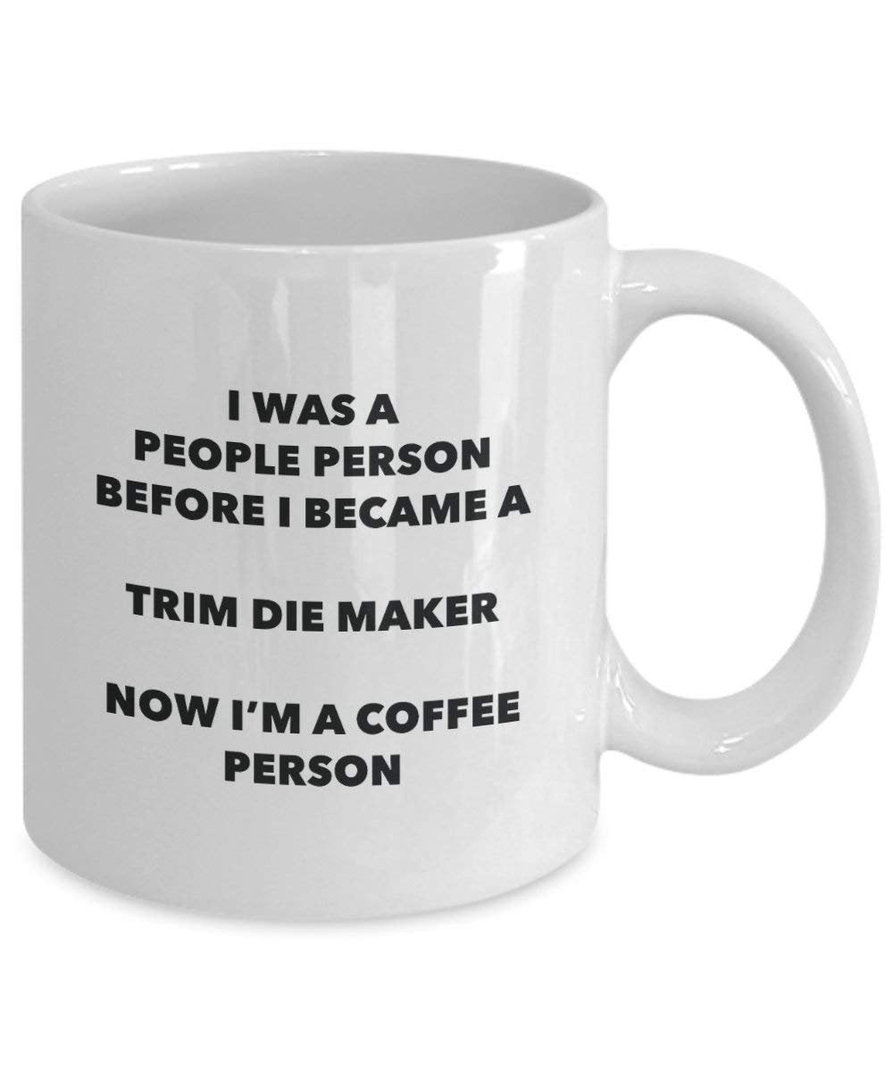 Coupez Die machine à café personne Mug – Funny Tasse à thé de cacao – Anniversaire de Noël amateur de café mignon Gag Gifts Idée 15oz blanc