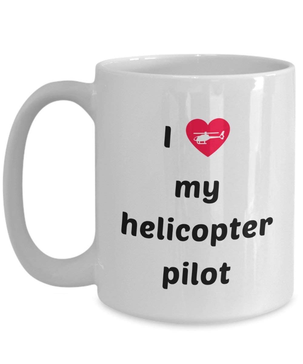 I love my Hubschrauber Pilot Tasse – Funny Tee Hot Cocoa Kaffeetasse – Neuheit Geburtstag Weihnachten Jahrestag Gag Geschenke Idee