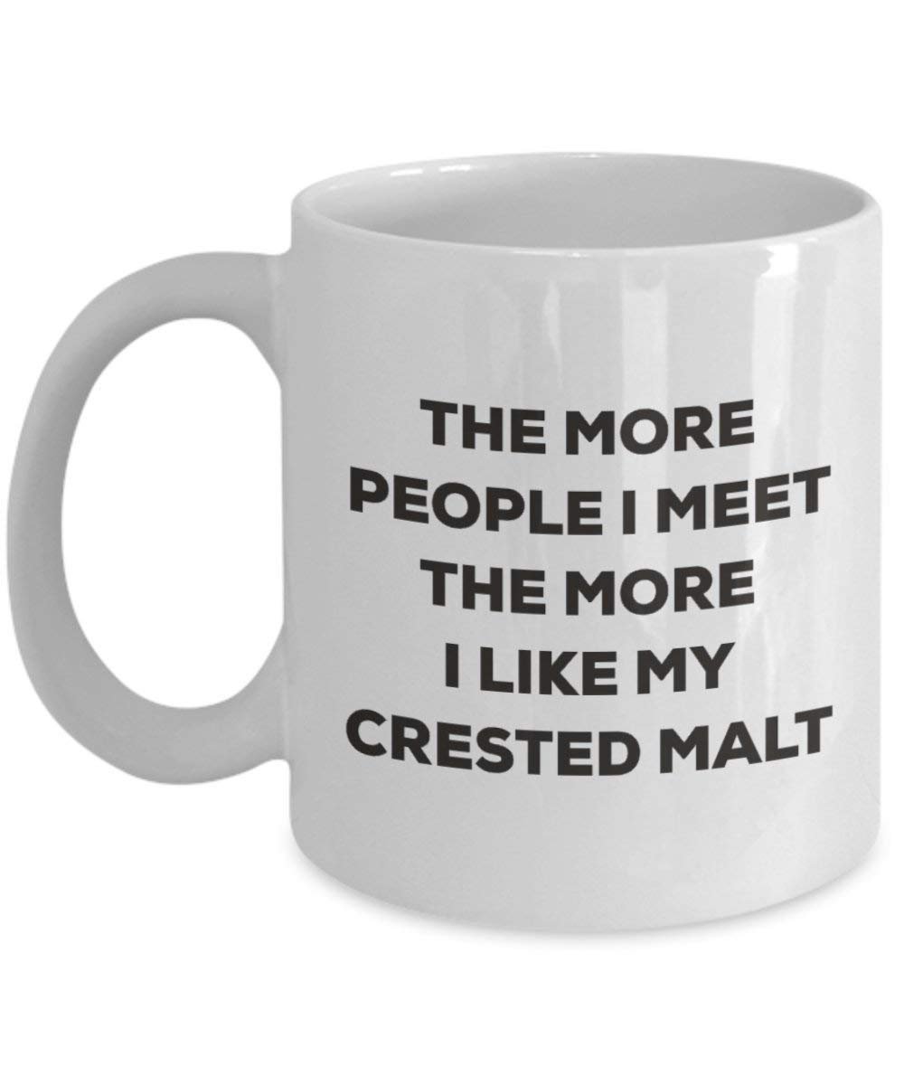 Le plus de personnes I Meet the More I Like My Huppé Malt Mug de Noël – Funny Tasse à café – amateur de chien mignon Gag Gifts Idée 11oz blanc