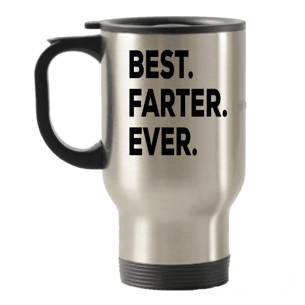 Best Farter Ever Travel Insulated Tumblers Mug - Happy Grand Novelty Gift Idea - 11 or 15 Ounce - Dad Daddy Father - Funny Gag Gift - For A Novelty Present Idea - Add To Gift Bag Basket Box Set