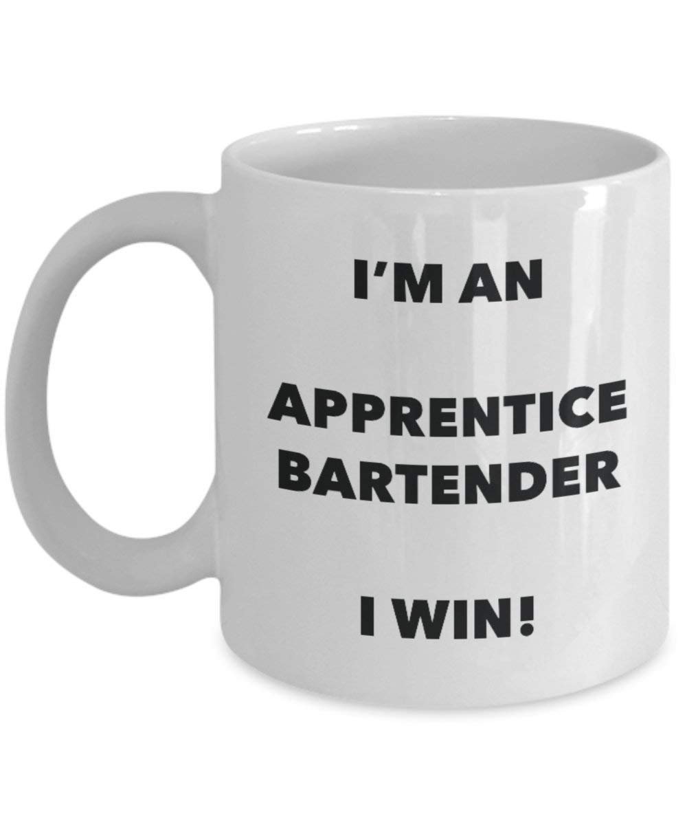 Apprentice barman mug – I' m An Apprentice Bartender i Win. – Funny Coffee Cup – novelty Birthday Christmas GAG regalo idea 11oz Infradito colorati estivi, con finte perline
