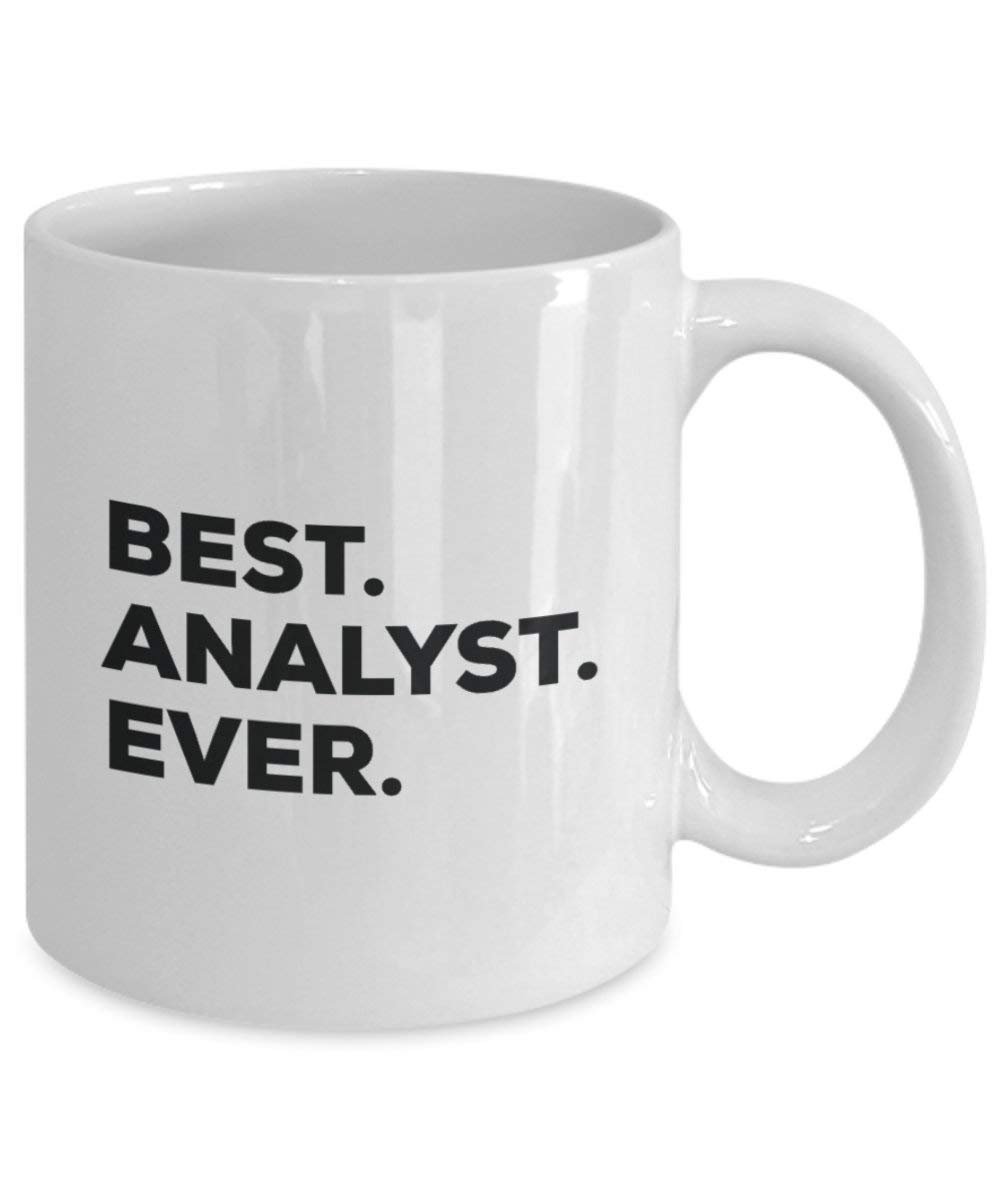 Meilleur Analyste jamais Mug rigolo – Tasse à café – Thank You Appréciation pour Noël Anniversaire Vacances Cadeau unique idées 15oz blanc