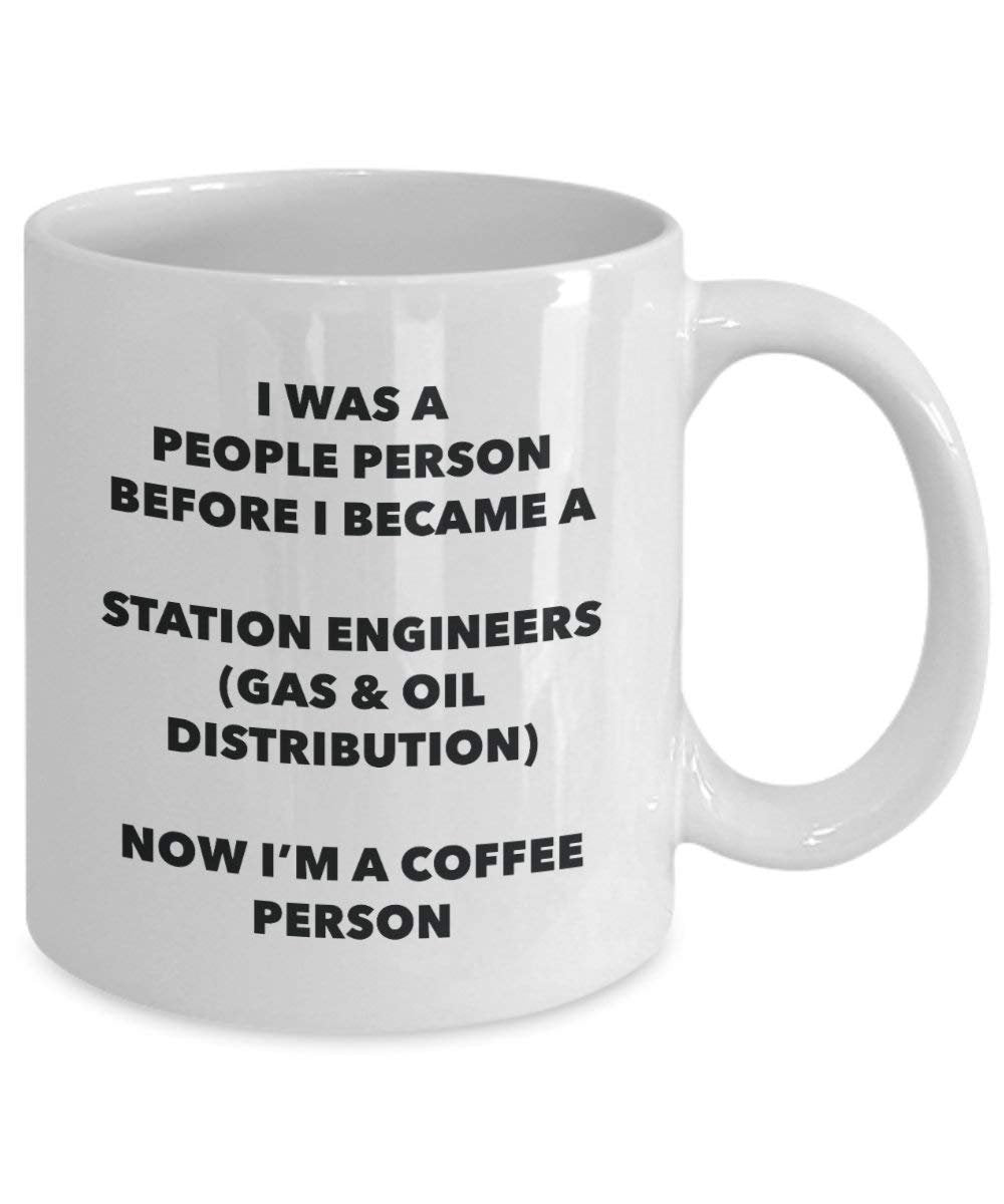 Station-Ingenieure (Gas und Öl Verteilung) Kaffee Person Tasse – Funny Tee Kakao-Tasse – Geburtstag Weihnachten Kaffee Lover Cute Gag Geschenke Idee 15oz weiß