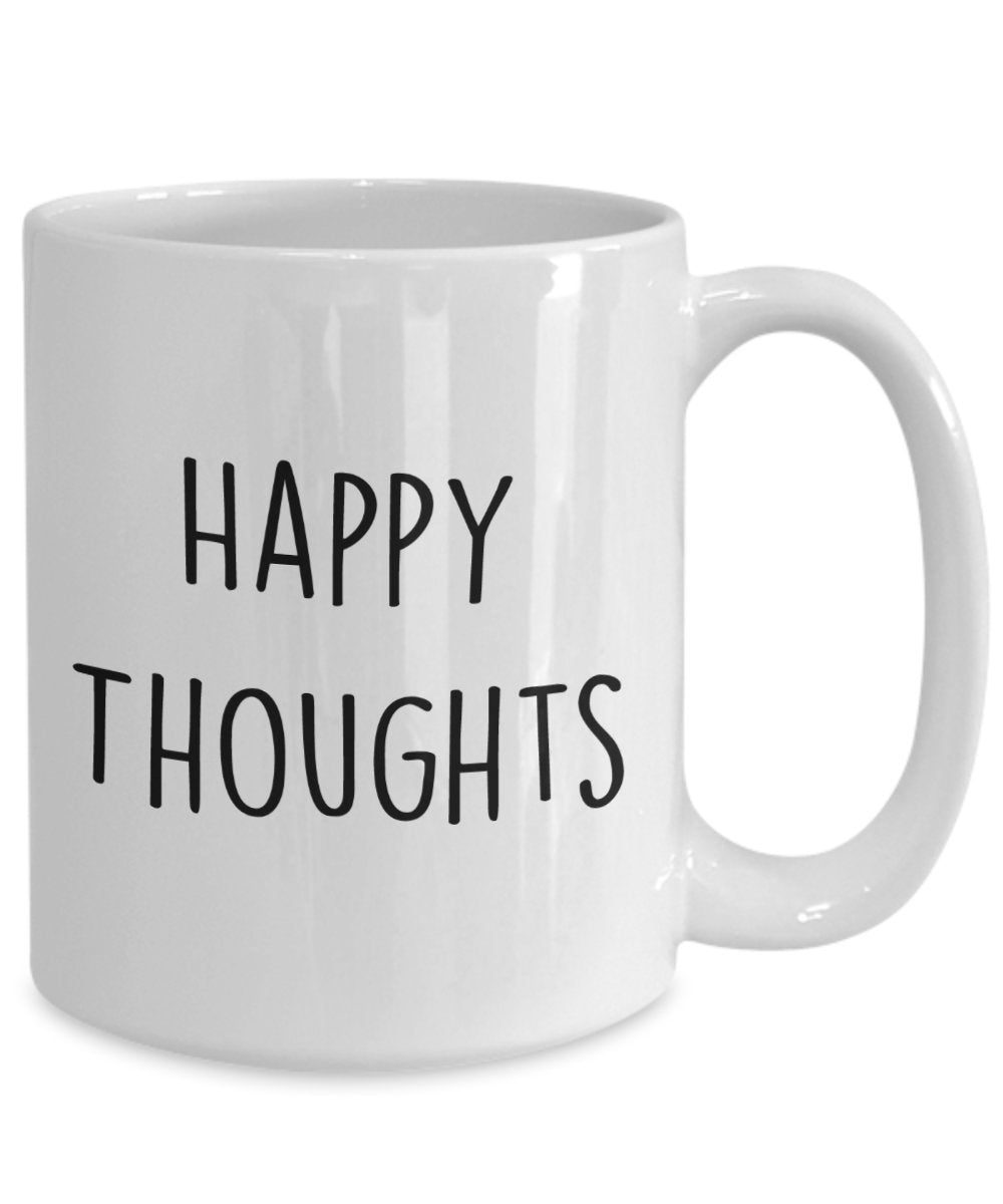 Happy Thoughts Latte-Tasse – Lustige Teetasse für heiße Kakao-Kaffeetasse – Neuheit Geburtstag Weihnachten Jahrestag Gag Geschenkidee