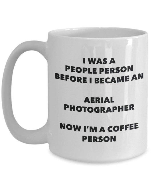 Antenne photographe personne à café Mug Tasse à thé de cacao – rigolo – Anniversaire de Noël amateur de café mignon Gag Gifts Idée 15oz blanc