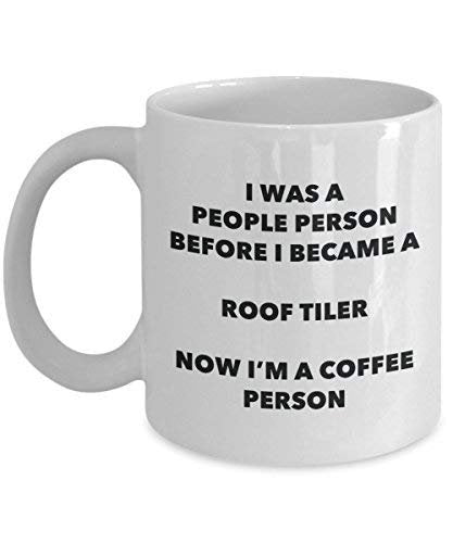 Roof Tiler Coffee Person Mug - Funny Tea Cocoa Cup - Birthday Christmas Coffee Lover Cute Gag Gifts Idea
