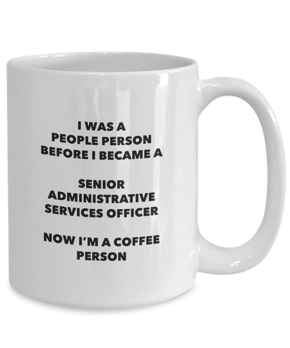 Senior Dienstleistungen an Officer Kaffee Person Tasse – Funny Tee Kakao-Tasse – Geburtstag Weihnachten Kaffee Lover Cute Gag Geschenke Idee