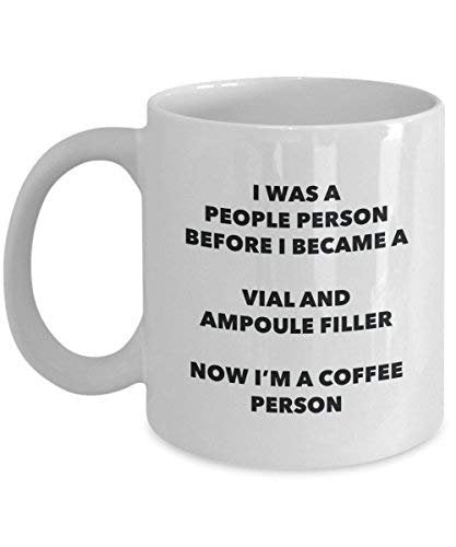 begleitet und Ampulle Filler Kaffee Person Tasse – Funny Tee Kakao-Tasse – Geburtstag Weihnachten Kaffee Lover Cute Gag Geschenke Idee