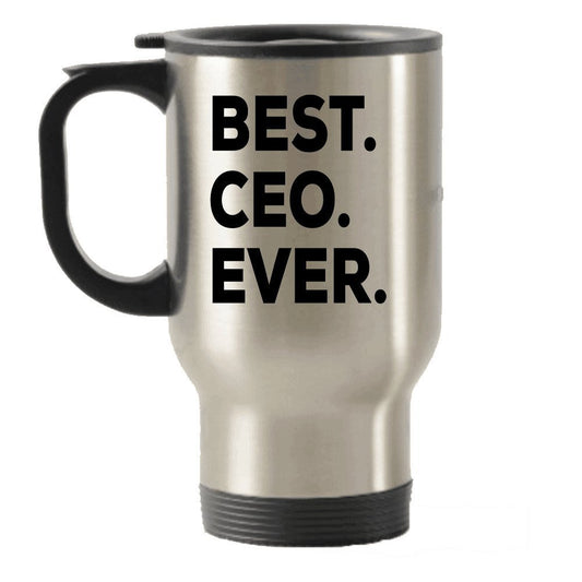 CEO Travel Mug - Travel Insulated Tumblers - Funny Best CEO Ever - CEO Gifts - For Funny Present Christmas Birthday Women Men