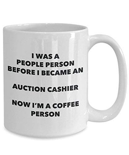 Auction Cashier Coffee Person Mug - Funny Tea Cocoa Cup - Birthday Christmas Coffee Lover Cute Gag Gifts Idea
