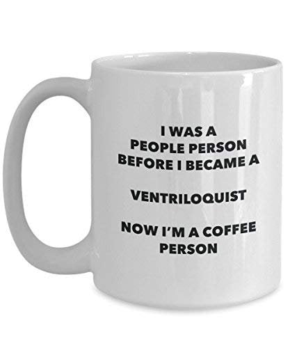 Ventriloquist Coffee Person Mug - Funny Tea Cocoa Cup - Birthday Christmas Coffee Lover Cute Gag Gifts Idea