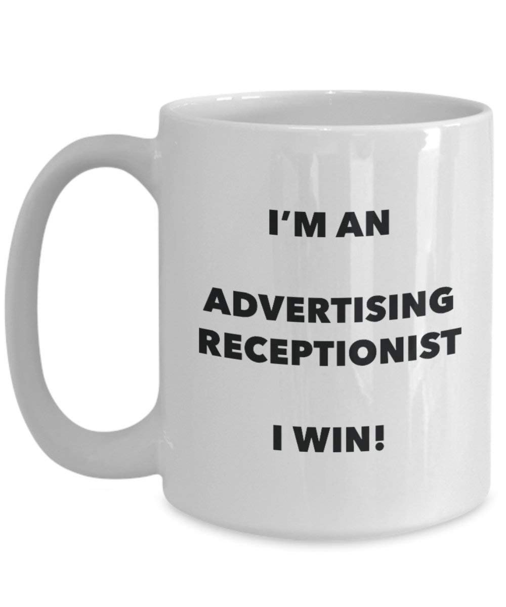 Werbung Rezeption (Betreuung) Tasse – Ich bin ein Werbung Rezeption (Betreuung) I Win. – Funny Kaffeetasse – Neuheit Geburtstag Weihnachten Gag Geschenke Idee