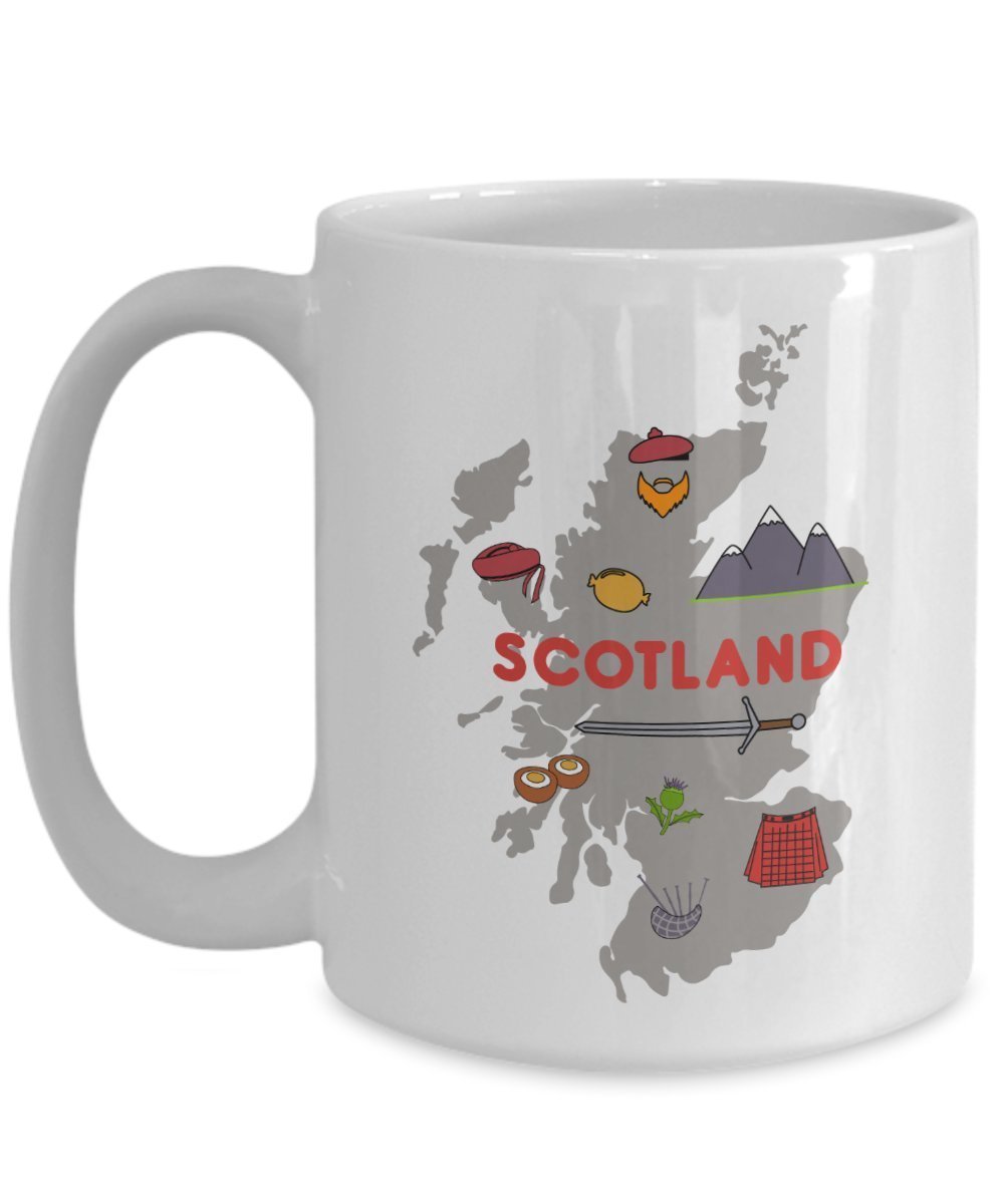 Scotland Travel Mug - Funny Tea Hot Cocoa Coffee Cup - Novelty Birthday Christmas Anniversary Gag Gifts Idea