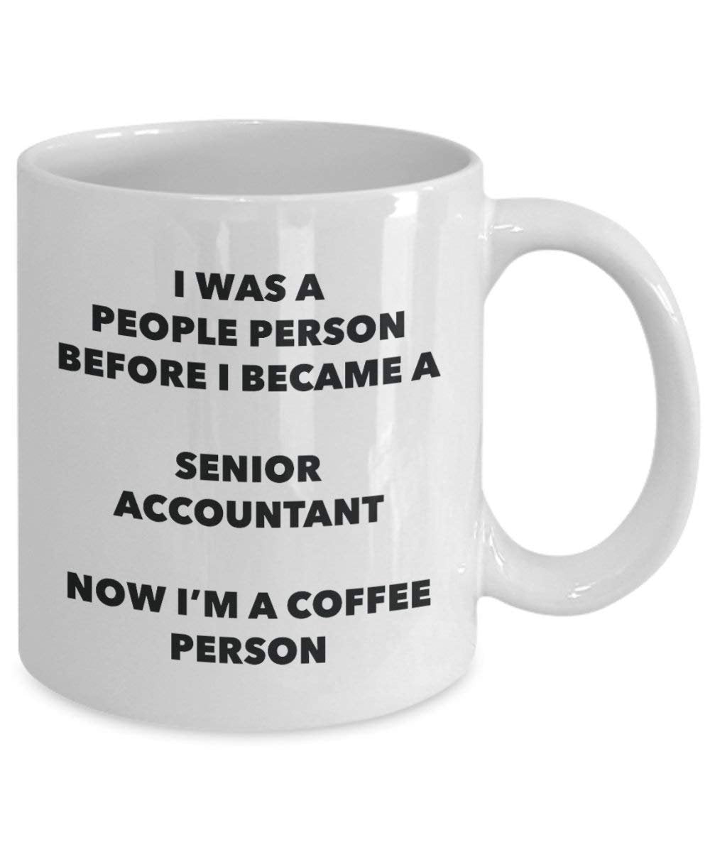 Senior Buchhalter Kaffee Person Tasse – Funny Tee Kakao-Tasse – Geburtstag Weihnachten Kaffee Lover Cute Gag Geschenke Idee 11oz weiß