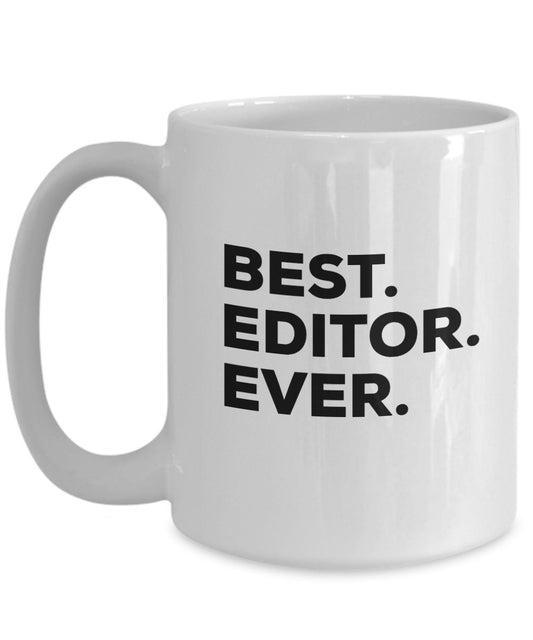 Editor Mug - Best Editor Ever Coffee Cup - Editor Gifts - Video Audio Film 1 Audio Newspaper Visual Book - Editor In Chief - Funny Gag Gift - Tea Hot