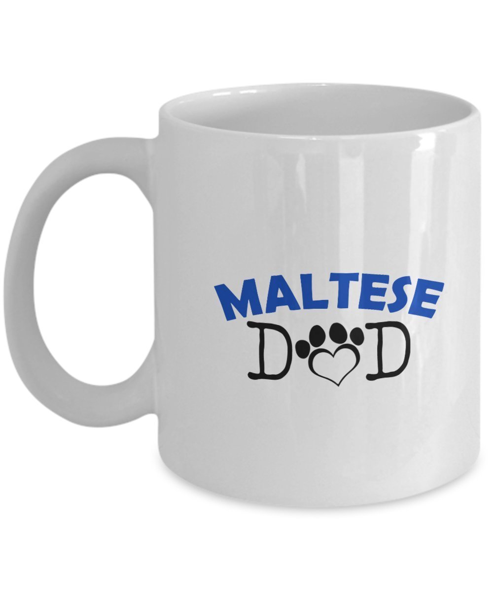 Funny Maltese Couple Mug – Maltese Dad – Maltese Mom – Maltese Lover Gifts - Unique Ceramic Gifts Idea (Dad & Mom)