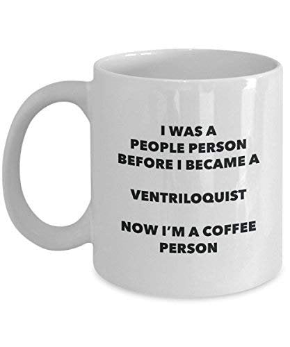 Ventriloquist Coffee Person Mug - Funny Tea Cocoa Cup - Birthday Christmas Coffee Lover Cute Gag Gifts Idea