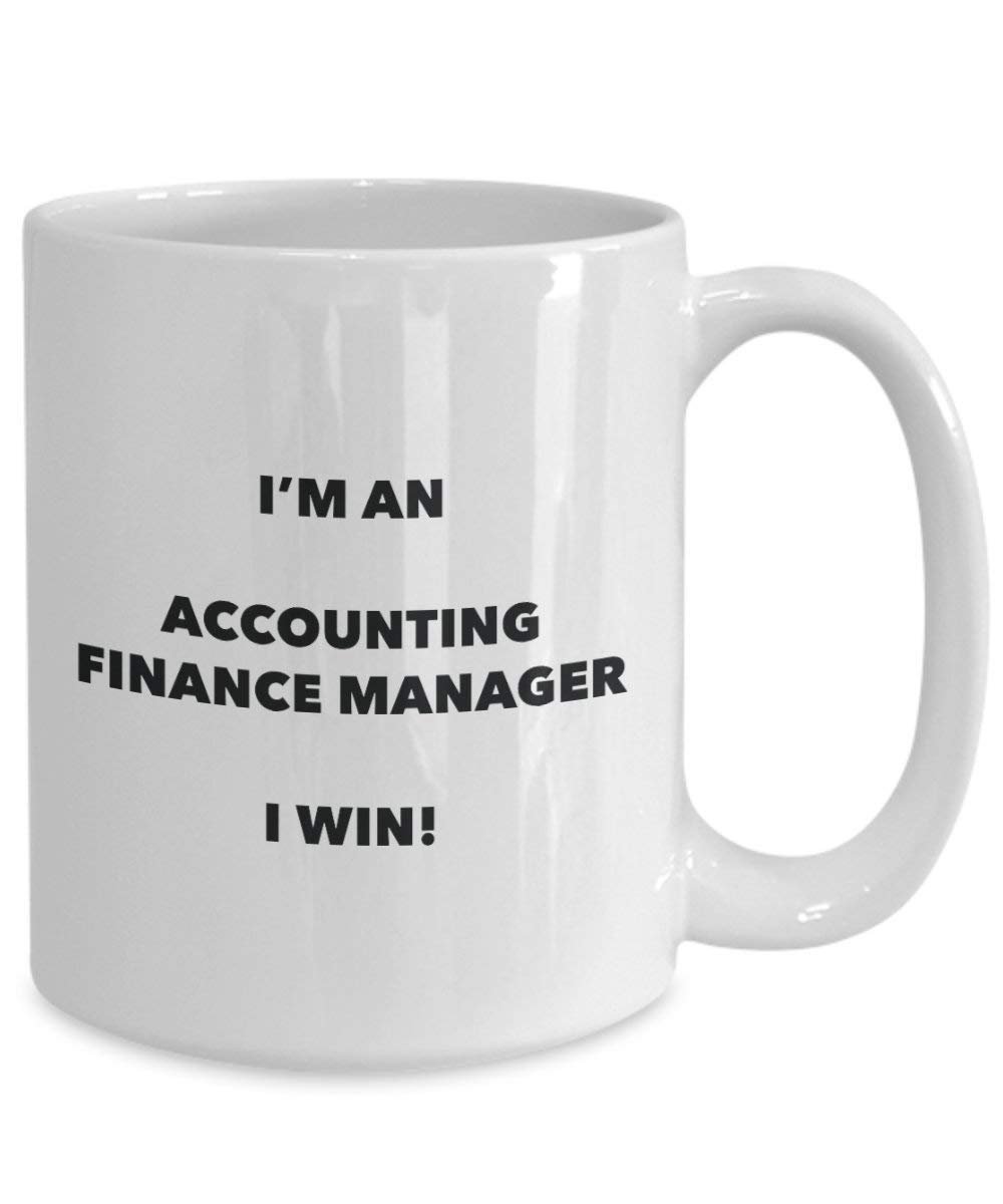 ACCOUNTING Finance Manager Tasse – Ich bin eine Accounting Manager I Win. – Funny Kaffeetasse – Neuheit Geburtstag Weihnachten Gag Geschenke Idee 11oz weiß