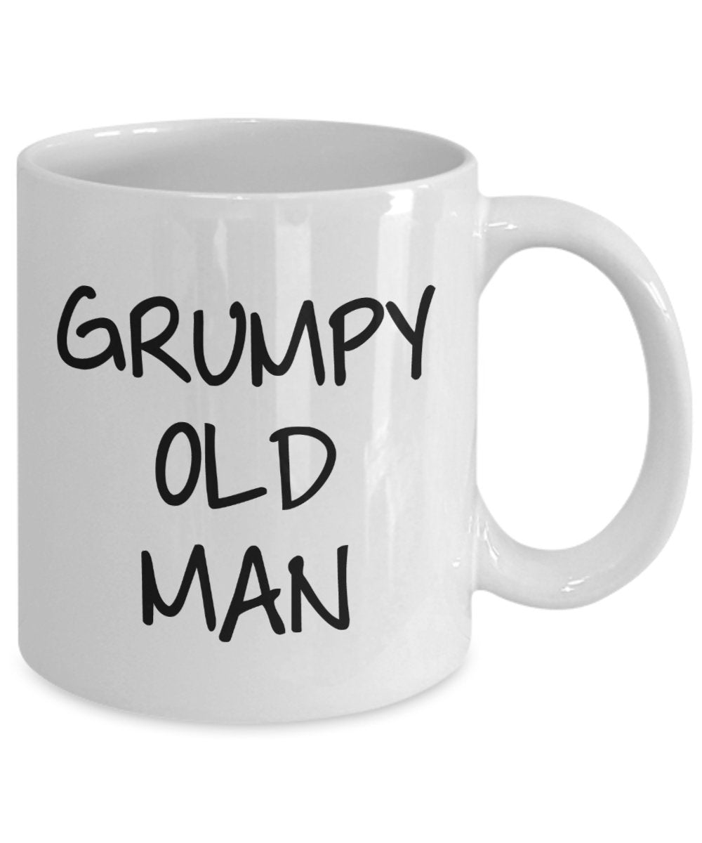 Kaffeetasse mit Aufschrift"Grumpy Old Man", lustige Teetasse, Kakaotasse – Neuheit Geburtstag Weihnachten Jahrestag Gag Geschenkidee