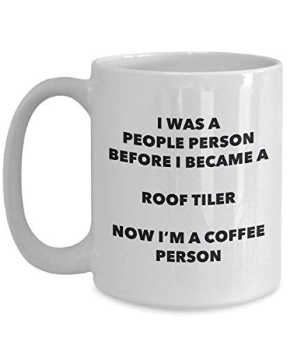Roof Tiler Coffee Person Mug - Funny Tea Cocoa Cup - Birthday Christmas Coffee Lover Cute Gag Gifts Idea