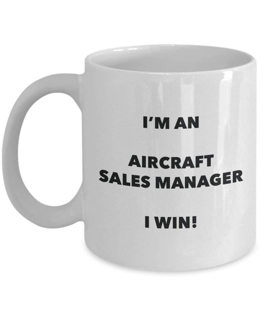 Aircraft Sales Manager Tasse – Ich bin ein Flugzeug Sales Manager I Win. – Funny Kaffeetasse – Neuheit Geburtstag Weihnachten Gag Geschenke Idee