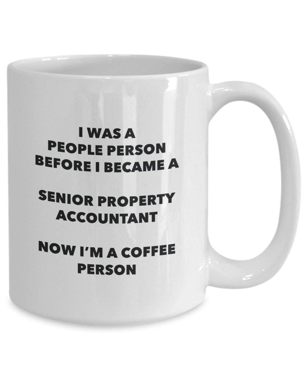 Senior Eigentum Buchhalter Kaffee Person Tasse – Funny Tee Kakao-Tasse – Geburtstag Weihnachten Kaffee Lover Cute Gag Geschenke Idee 15oz weiß