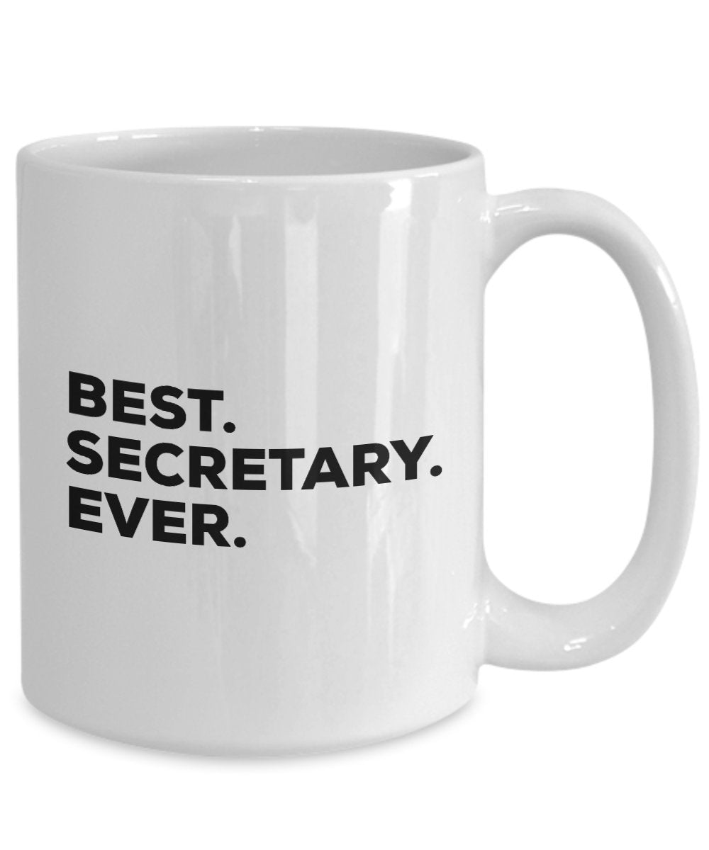 Best Secretary Ever Mug - Coffee Cup - School Or Office - Novelty Gift Idea - Funny Present Appreciation Gift - Thank You - Secretary's Day For Secret