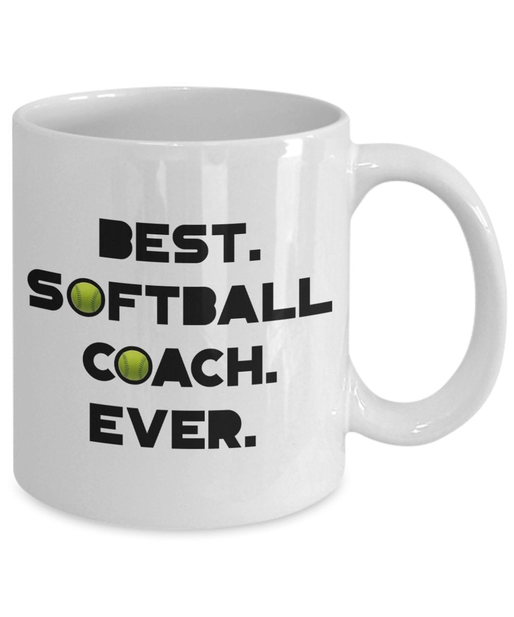 Coach Thank You Geschenk Softball – Softball Coach Kaffee Tasse – Funny Tee Hot Kakao-Tasse – Neuheit Geburtstag Weihnachten Gag Geschenke Idee 15oz weiß