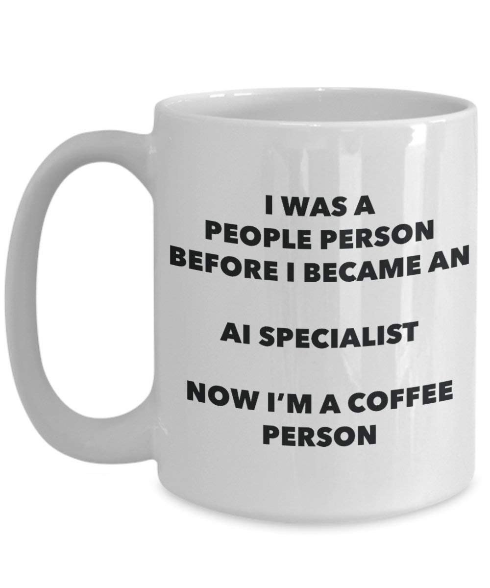 AI Specialist Café personne Mug – Funny Tasse à thé de cacao – Anniversaire de Noël amateur de café mignon Gag Gifts Idée 11oz blanc