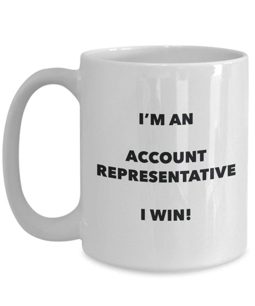 Konto Vertreter Tasse – Ich bin ein Konto Vertreter I Win. – Funny Kaffeetasse – Neuheit Geburtstag Weihnachten Gag Geschenke Idee 11oz weiß