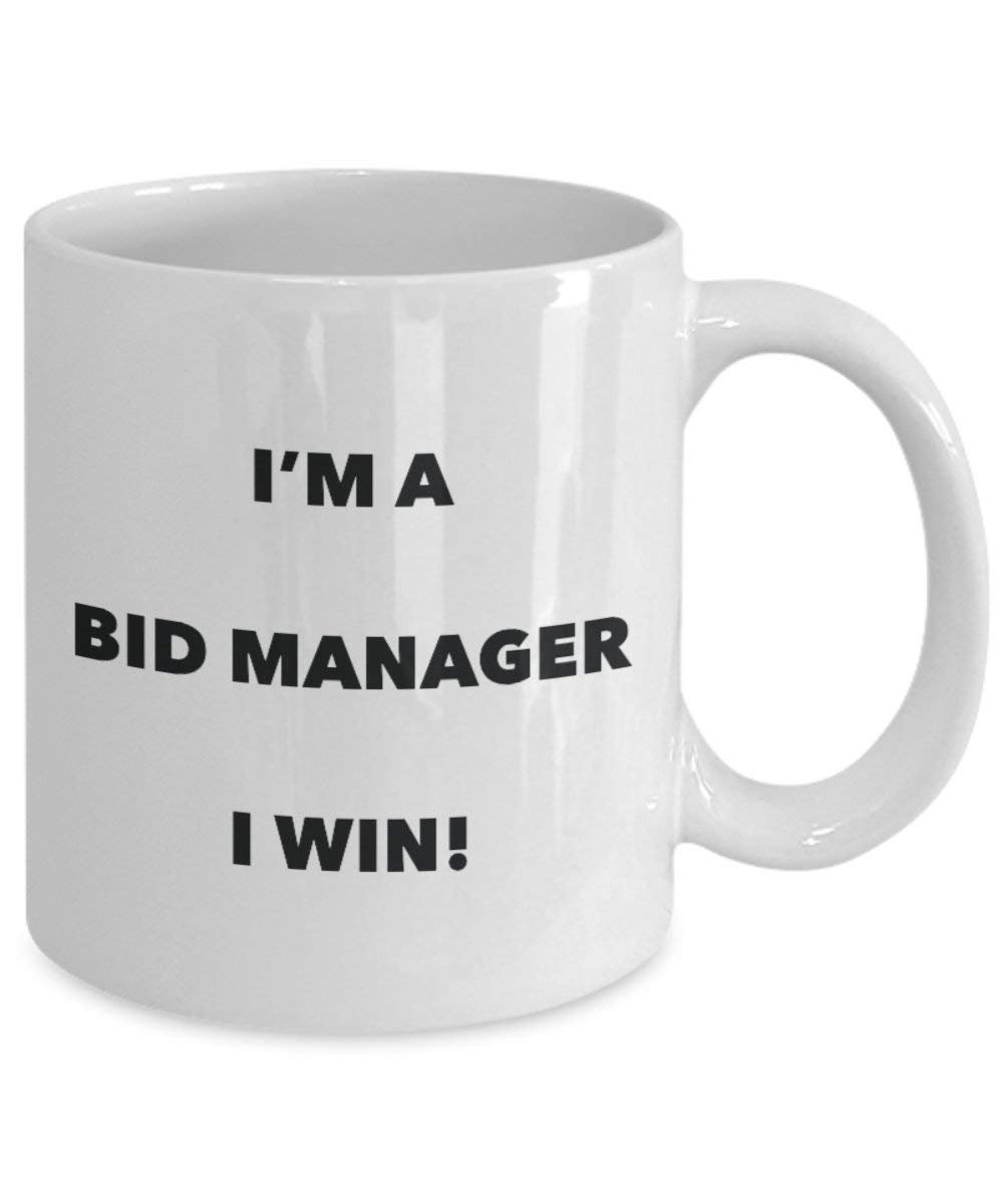 Bid Manager Mug - I'm a Bid Manager I win! - Funny Coffee Cup - Novelty Birthday Christmas Gag Gifts Idea