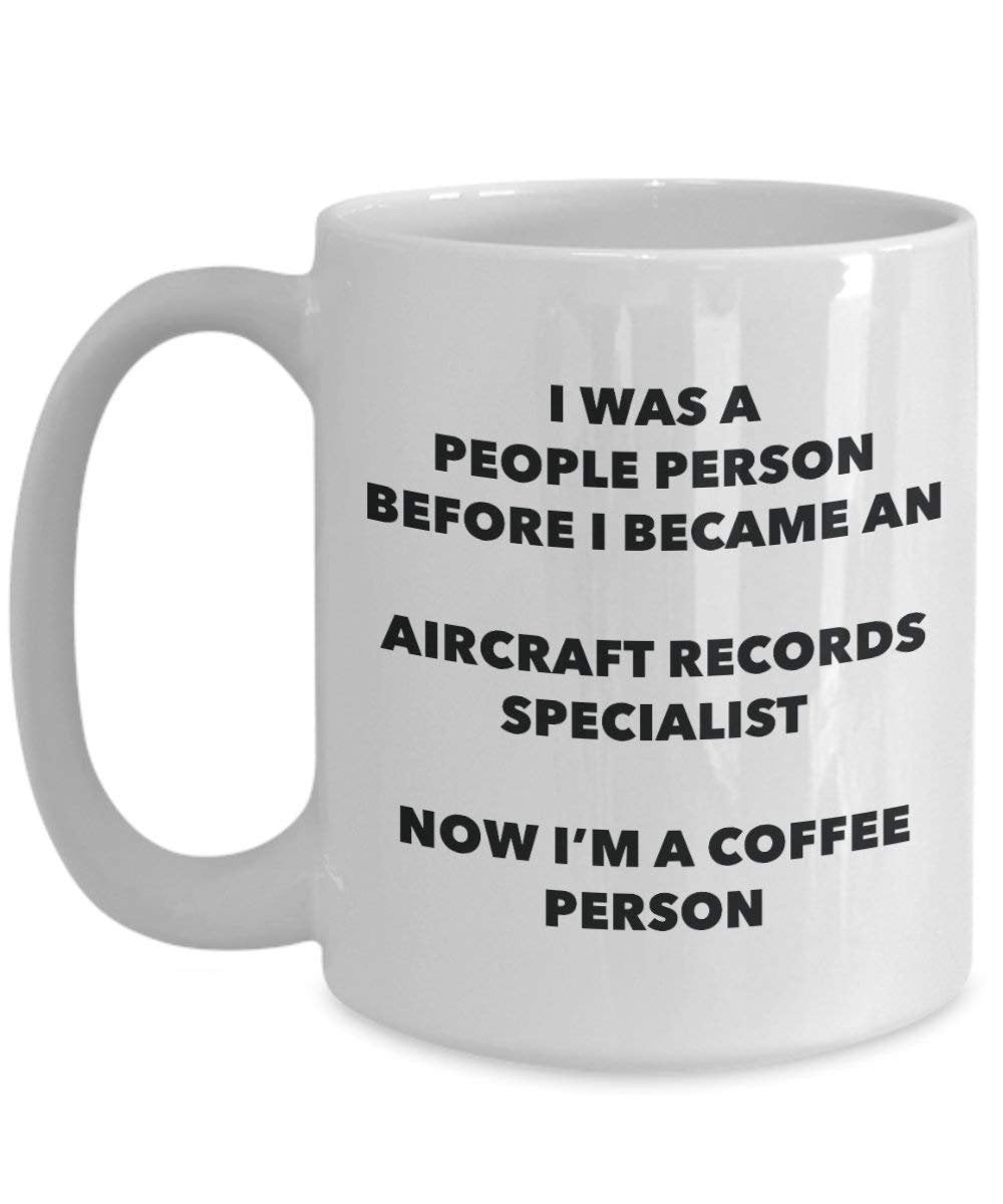 Aircraft Records Specialist Café personne Mug – Funny Tasse à thé de cacao – Anniversaire de Noël amateur de café mignon Gag Gifts Idée 11oz blanc