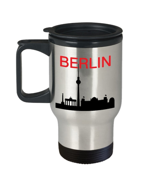 Berlin Travel Mug - Funny Tea Hot Cocoa Insulated Tumbler - Novelty Birthday Christmas Anniversary Gag Gifts Idea
