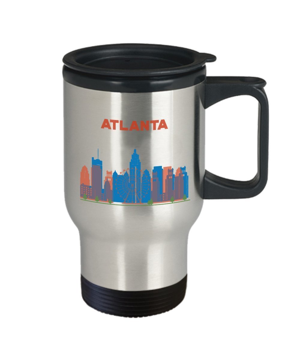Atlanta Travel Mug - Funny Tea Hot Cocoa Coffee Insulated Tumbler - Novelty Birthday Christmas Anniversary Gag Gifts Idea