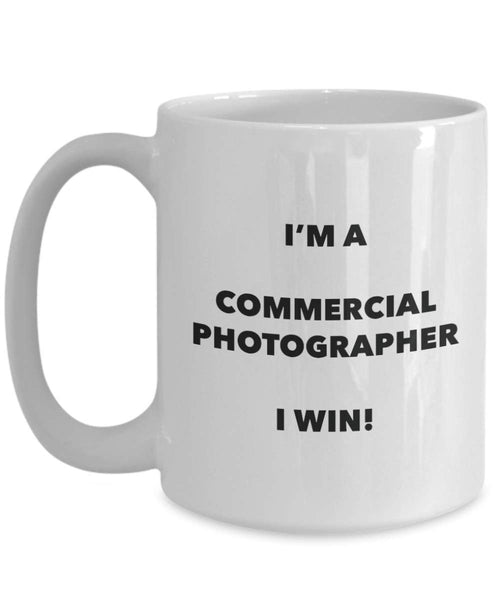 Je suis un photographe Commercial Mug I Win. – Funny Tasse à café – Fantaisie anniversaire Idée de Gag cadeaux de Noël 15oz blanc