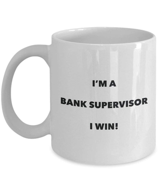banque Supervisor Mug I Win. – Funny Tasse à café – Fantaisie anniversaire Idée de Gag cadeaux de Noël 11oz blanc