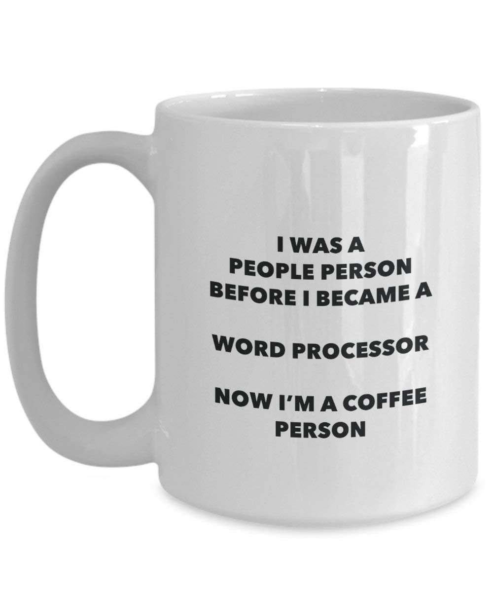 Traitement de texte personne à café Mug Tasse à thé de cacao – rigolo – Anniversaire de Noël amateur de café mignon Gag Gifts Idée 11oz blanc