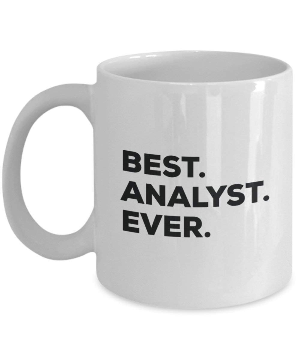 Meilleur Analyste jamais Mug rigolo – Tasse à café – Thank You Appréciation pour Noël Anniversaire Vacances Cadeau unique idées 15oz blanc