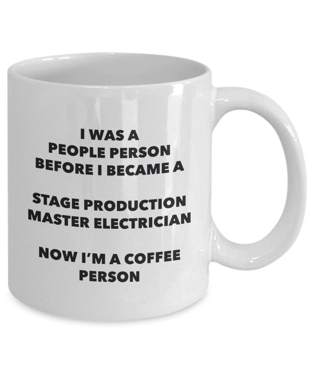 Stage Production Master Electrician Coffee Person Mug - Funny Tea Cocoa Cup - Birthday Christmas Coffee Lover Cute Gag Gifts Idea