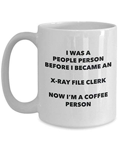 n X-ray File Clerk Coffee Person Mug - Funny Tea Cocoa Cup - Birthday Christmas Coffee Lover Cute Gag Gifts Idea