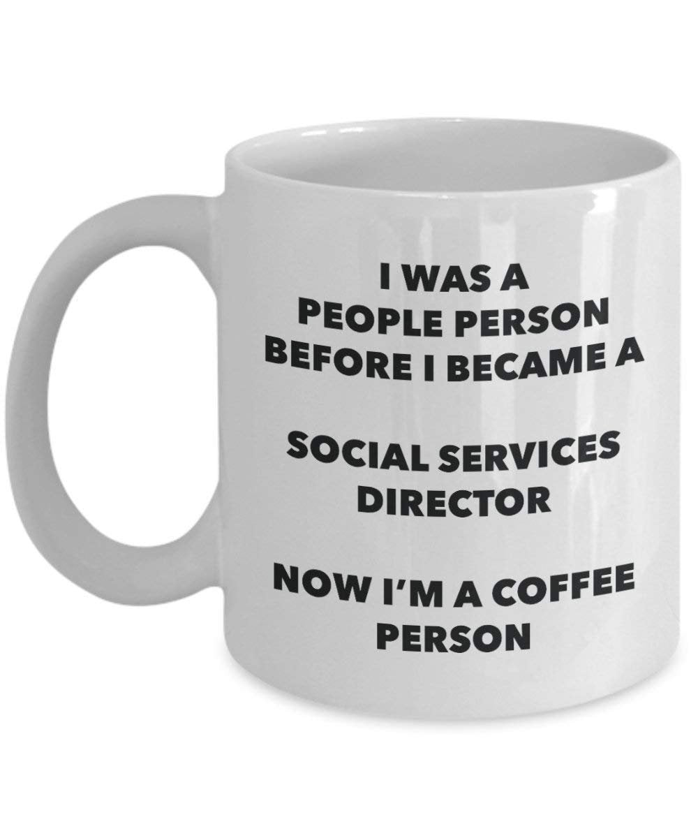 Social Services Director Coffee Person Mug - Funny Tea Cocoa Cup - Birthday Christmas Coffee Lover Cute Gag Gifts Idea