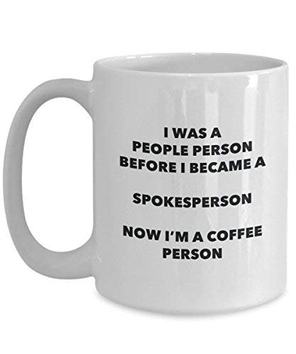 Sprecher Kaffee Person Tasse – Funny Tee Kakao-Tasse – Geburtstag Weihnachten Kaffee Lover Cute Gag Geschenke Idee