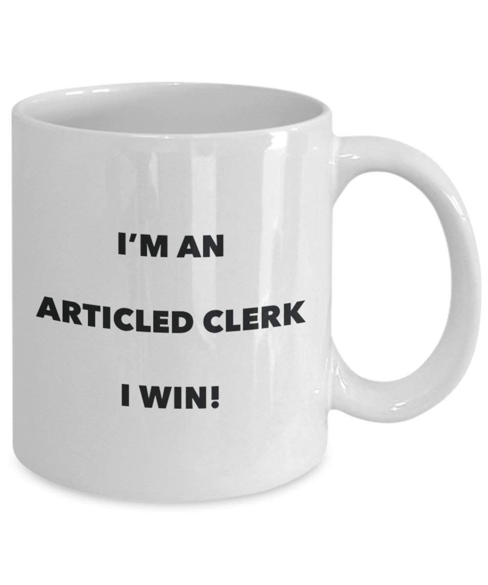 Articled Clerk Mug - I'm an Articled Clerk I win! - Funny Coffee Cup - Novelty Birthday Christmas Gag Gifts Idea