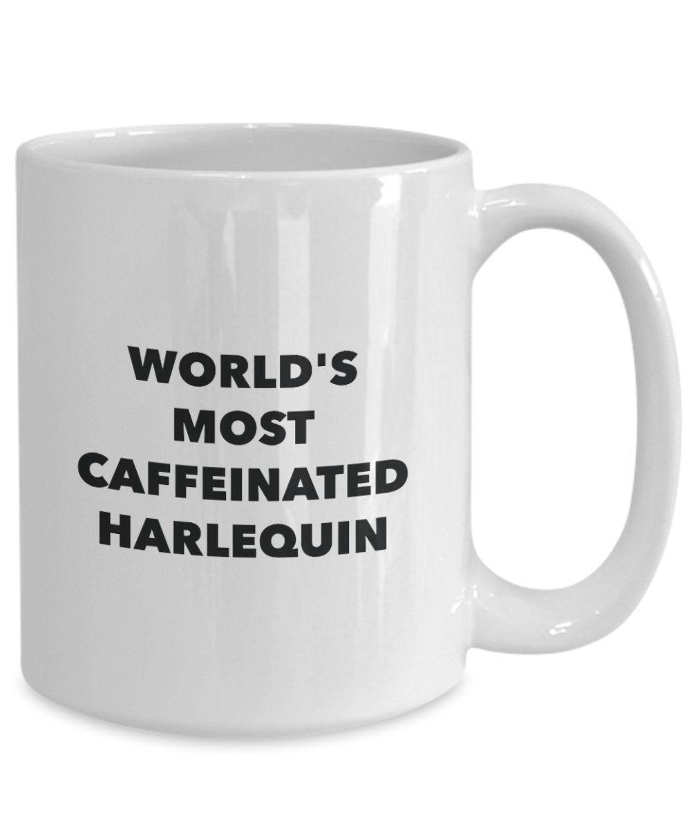 World's Most Caffeinated Harlequin Mug - Funny Tea Hot Cocoa Coffee Cup - Birthday Christmas Anniversary Gag Gifts Idea