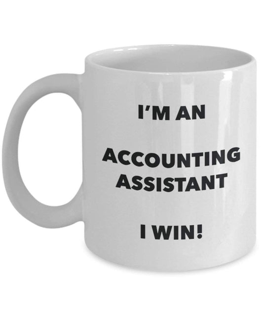 ACCOUNTING Assistant Tasse – Ich bin ein Accounting Assistant I Win. – Funny Kaffeetasse – Neuheit Geburtstag Weihnachten Gag Geschenke Idee 15oz weiß