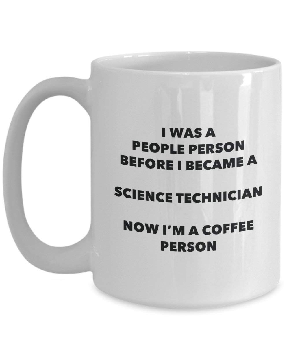 Wissenschaft Techniker Kaffee Person Tasse – Funny Tee Kakao-Tasse – Geburtstag Weihnachten Kaffee Lover Cute Gag Geschenke Idee 15oz weiß